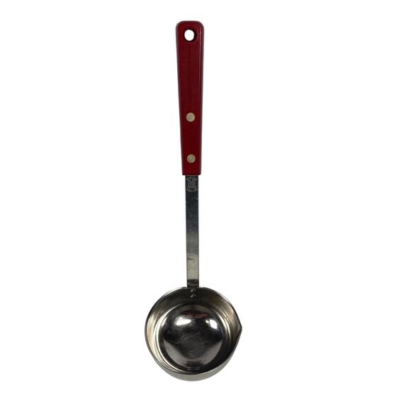 Ecko Forge Other - Vintage Ecko Forge Stainless Steel Soup Ladle Red Handle Rare Kitchen Utensil 11